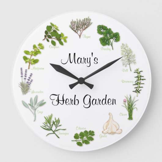 Vérifiez Votre Horloge De Jardin D'Herbes De Thyme (Recto)