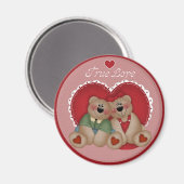 Véritable Amour Nounours Saint Valentin Magnet (Recto/Verso)