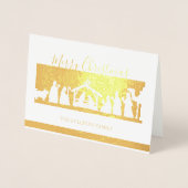 Véritable carte de Noël de la Nativité de Fraise (Devant)