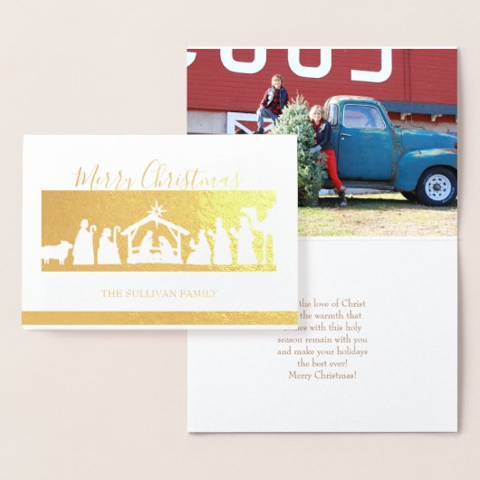 Véritable carte de Noël de la Nativité de Fraise (Affichage)