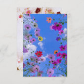 Véritable Carte de remerciements floral plat, cust (Devant / Derrière)