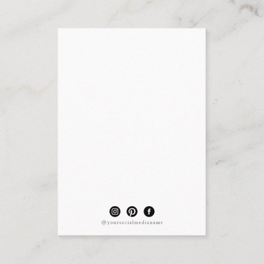 Véritable Carte de visite d'affichage de l'oreille (Dos)