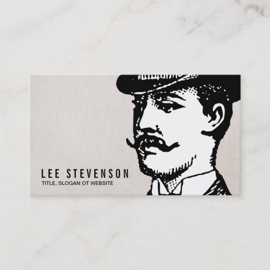 Véritable Carte Gentleman Vintage Hipster Linen Lo (Devant)