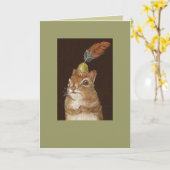 véritable carte wuv avec écureuil (Fleur jaune)