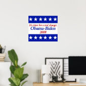 Véritable changement Obama Biden affiches (Bureau à domicile)