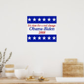 Véritable changement Obama Biden affiches (Cuisine)