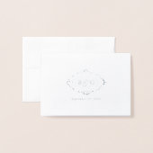 Véritable couronne d'huile d'argent Élégante carte (Derrière avec enveloppe)