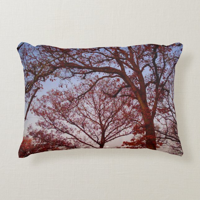 Véritable Coussin photo en coton d'Accent Arbres 1 (Devant)