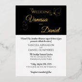 Véritable Faire-part de mariage de papillons croqu (Recto)