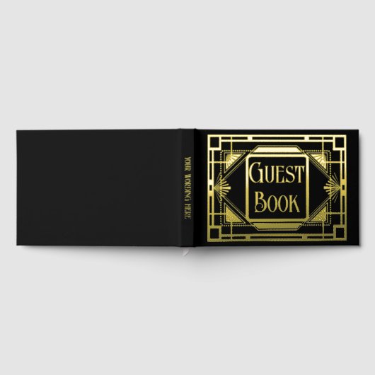 Véritable feuille art déco or noir gatsby 20's (Complet)