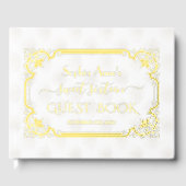 Véritable Foil Blanc Or Art Déco Doux 16e annivers (Recto)