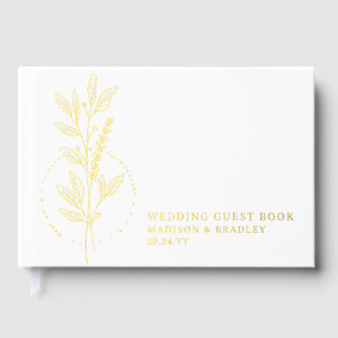 Véritable Foil Elégant Boho Blanc Mariage Floral