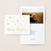 Véritable Foil Joyeux Noël Photo Carte de voeux (Affichage)