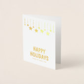 Véritable Foil Joyeux Noël Photo Carte de voeux (Devant)