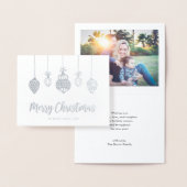 Véritable Foil Joyeux Noël Photo Carte de voeux (Affichage)