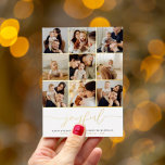 Véritable Foil Joyeux Noël Photo Collage Vacances<br><div class="desc">Ajoutez un peu de brillance à vos cartes de Noël avec de l'or véritable, de l'argent ou de l'or rose ! Ce style métallique classique et intemporel ajoutera un autre niveau à vos cartes. Envoyez des voeux de Noël à votre famille et à vos amis tout en présentant certains de...</div>