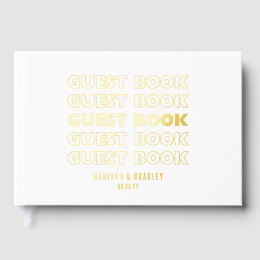 Véritable Foil Mariage moderne tendance de typogra (Recto)