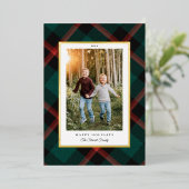 Véritable Foil Rouge Vert Plaid Joyeuses Vacances (Debout devant)