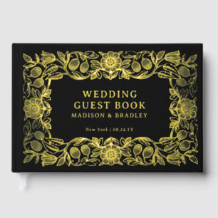 Véritable Foil Vintage Floral Black Gold Mariage