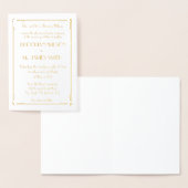 Véritable Gold Foil Art Déco Invitations de mariag (Affichage)