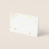 Véritable Gold Foil Floral Botanal Mariage Carte P (Devant)
