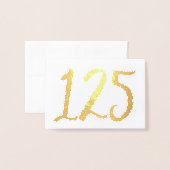 Véritable Gold Foil Mariage Numéro de table Carte (Devant avec enveloppe)