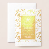 Véritable Gold Foil Programme de mariage végétal (Derrière avec enveloppe)