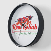 Véritable horloge du logo Kebab (Angle)