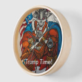 Véritable horloge Patriot Trump (Angle)