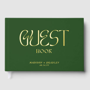 Véritable huile Élégante Calligraphie Verte Mariag