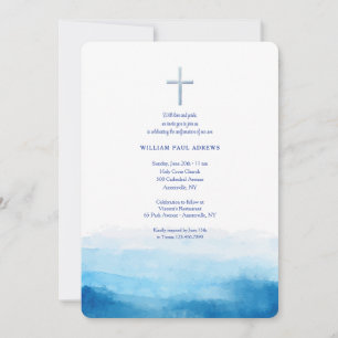 Véritable invitation bleue