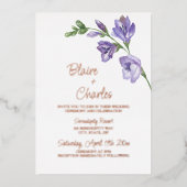 Véritable Lavande à huile et Faire-part de mariage (Recto)