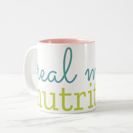 Véritable maman Nutrition Mug à deux tons (11 oz) (Devant gauche)