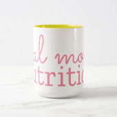 Véritable maman Nutrition Mug à deux tons (15 oz) (Centre)