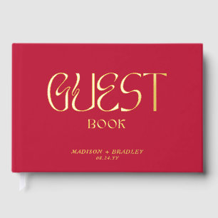 Véritable Mariage de script de calligraphie rouge 