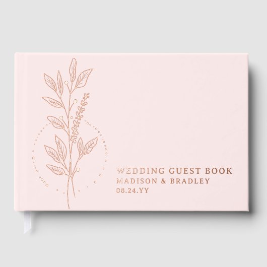 Véritable Mariage floral Pink Boho Élégant (Recto)