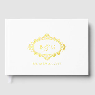 Véritable Mariage or blanc Elégant de couronne or