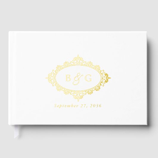 Véritable Mariage or blanc Elégant de couronne or (Recto)