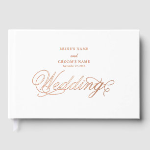 Véritable Rose Gold Foil Elégant Mariage blanc de 