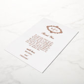 Véritable Rose Gold Foil Mariage blanc Carte de re (Rotation)