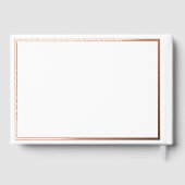 Véritable Rose Gold Foil Moderne Mariage blanc (Verso)