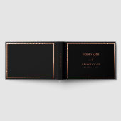 Véritable Rose Gold Foil Moderne Mariage noir (Complet)