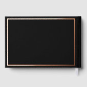 Véritable Rose Gold Foil Moderne Mariage noir (Verso)
