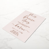 Véritable Rose Gold Foil Quinceañera Invitation Fo (Rotation)