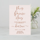 Véritable Rose Gold Foil Quinceañera Invitation Fo (Debout devant)
