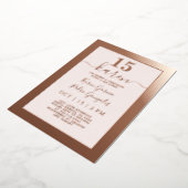 Véritable Rose Gold Quinceañera Invitation (Rotation)