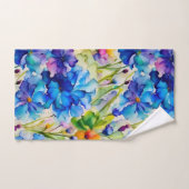 Véritable serviette à main à l'aquarelle fleurie (Serviette à main)