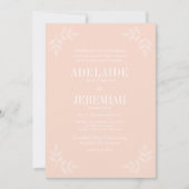 Véritable simplicité 6 Blush Floral Faire-part de  (Devant)