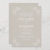 Véritable simplicité 6 Faire-part de mariage d'huî (Devant / Derrière)