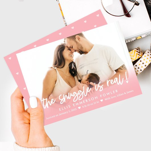 Véritable Snuggle Fun Baby Faire-part de naissance